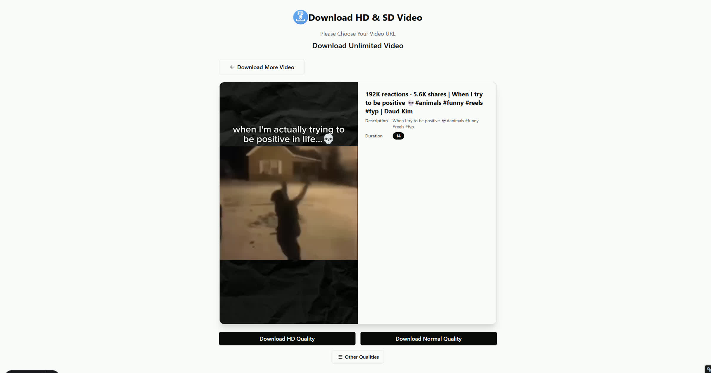 Choose Video Quality